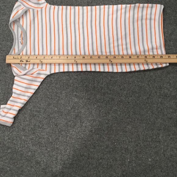 Wan-A-Beez Baby 0-6M Striped Sleep Gown Pajama Sleeper 100% Cotton - Picture 7 of 8